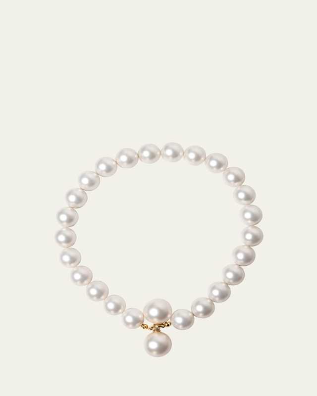 Bandage Pearl Necklace with Earring Piece Cent